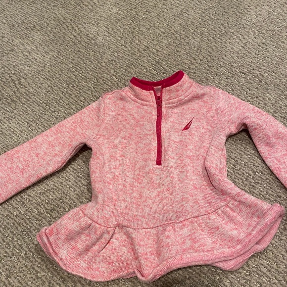 Nautica 2T Pink Quarter Zip and Pants - Picture 3 of 4